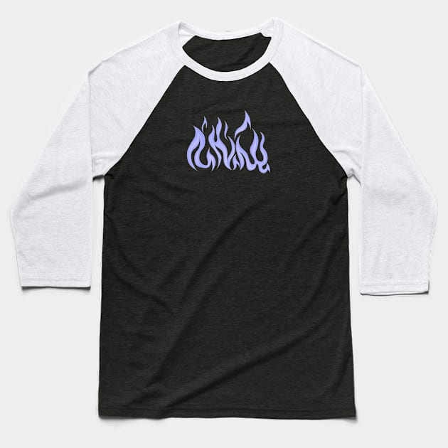 Just Purple Fire Baseball T-Shirt by Just In Tee Shirts